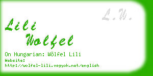 lili wolfel business card